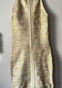 Golden bodycon dress