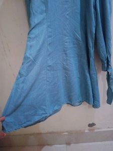 zara brand Blue Denim Style Dress