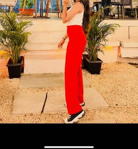 Red Flare Leggings/ Formal Trousers