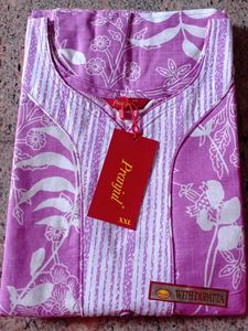 xxl Duppata Nighty purple cotton