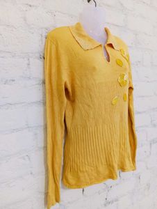Yellow Knit Top