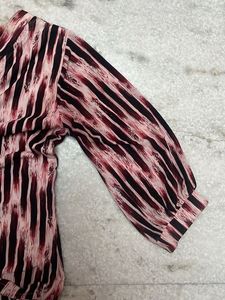 Sparkling Striped V-Neck Top