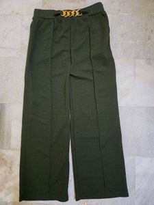 Olive Green Chain Detail pant