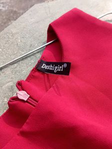 Chic Red Sleeveless Jumpsuit