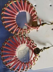 Pink Threaded Earrings