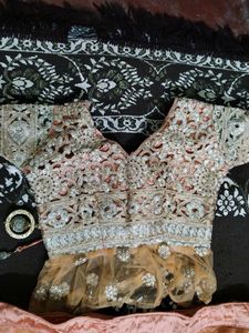 Peach Embroidered Lehenga Choli