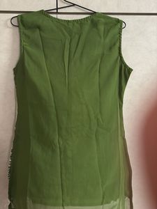 Green Embroidered Sharara Set