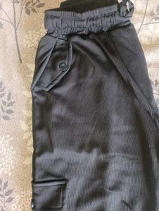 Black Cargo Style Pants