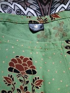 Green Printed Kurta Set