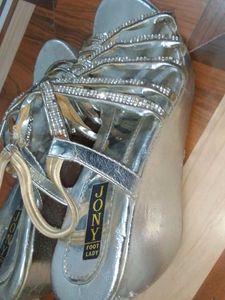 Silver Shiny Heels