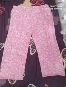Pink Floral-Print Lower – Lightweight & Breathable