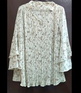 White Floral Tunic