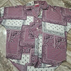 Paisley Print Button-Down