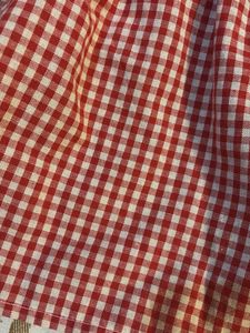 Red Gingham Ruffle Top