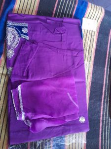 Purple Embroidered Suit