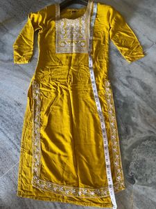 Mustard Kurta Set