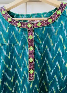 Fabindia Ikat Cotton High-Low Kurta