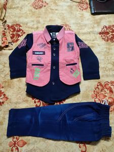 Pink And Blue Suit Set