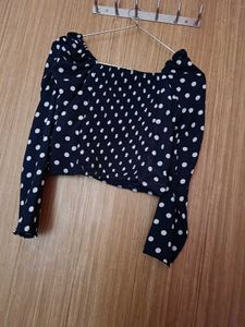 Polka Dot Crop Top