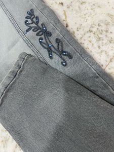 Embroidered Denim Jeans