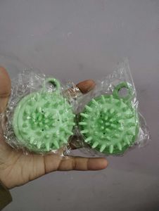 Scalp Massager Shampoo Brush-2 Pcs With Freebies ✅