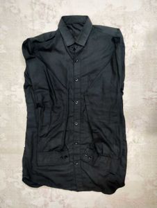 Black Button-Down Shirt