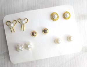 Korean Inspired Pearl Studs Earring Combo