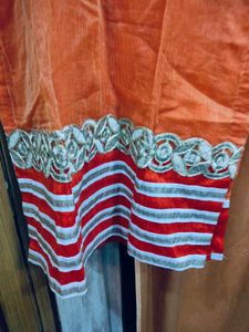 Elegant Orange Embroidered Kurta