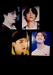 BTS photos cards, taekook and yoonmin
