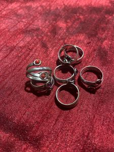 Vintage Oxidized Silver toe Ring Set