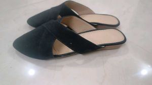 Black Criss-Cross Mules New