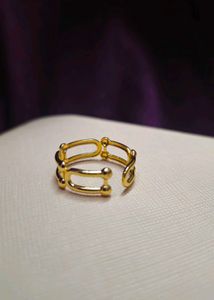 3 Combo Of Anti-Tarnish Rings Trendy Gold-plated