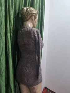 Fluffy Knit Mini Dress