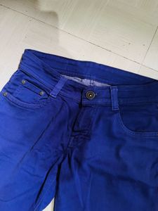 Royal Blue Cropped Capri Pants