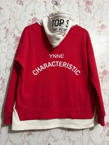 Red &amp; White Hoodie