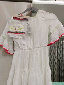 Peppermint White Dress