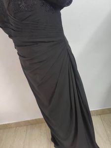 Elegant Black Lace Off-Shoulder Gown