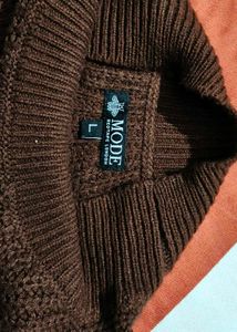 MODE Brown Knit Pullover