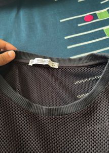 See Through Top Black