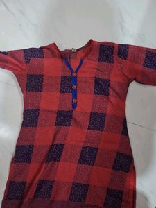 Red &amp; Black Kurta