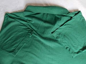 Green Cropped Polo Shirt