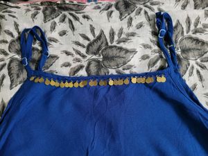 Dark Blue Indo Western Top