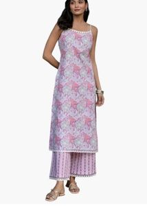 women&#39;s cotton blend kurta set
