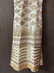 Gold &amp; White Embellished Dress