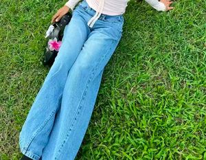 Blue Wide Leg Jeans (Baggy)