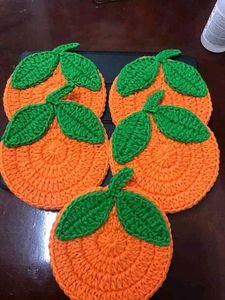 Crochet Orange Coaster