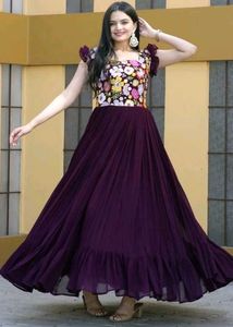 Khodal Creations Flared Gown
