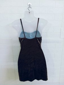 VELVET SOFT BROWN Mini dress