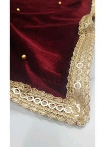 Marron Velvet Dupatta