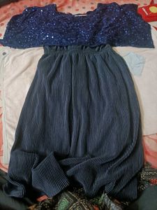 Navy Blue Sequin Dress